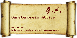 Gerstenbrein Attila névjegykártya