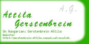 attila gerstenbrein business card